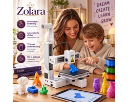 Zolara Mini 3D Printer voor Kinderen & Beginners - FDM 3D Printmachine - STEM & Educatief - DIY - PLA/TPU - Automatische Slicing - TF-Kaart - 100x100x100 mm - Ideaal kerstcadeau - Kerstgeschenk