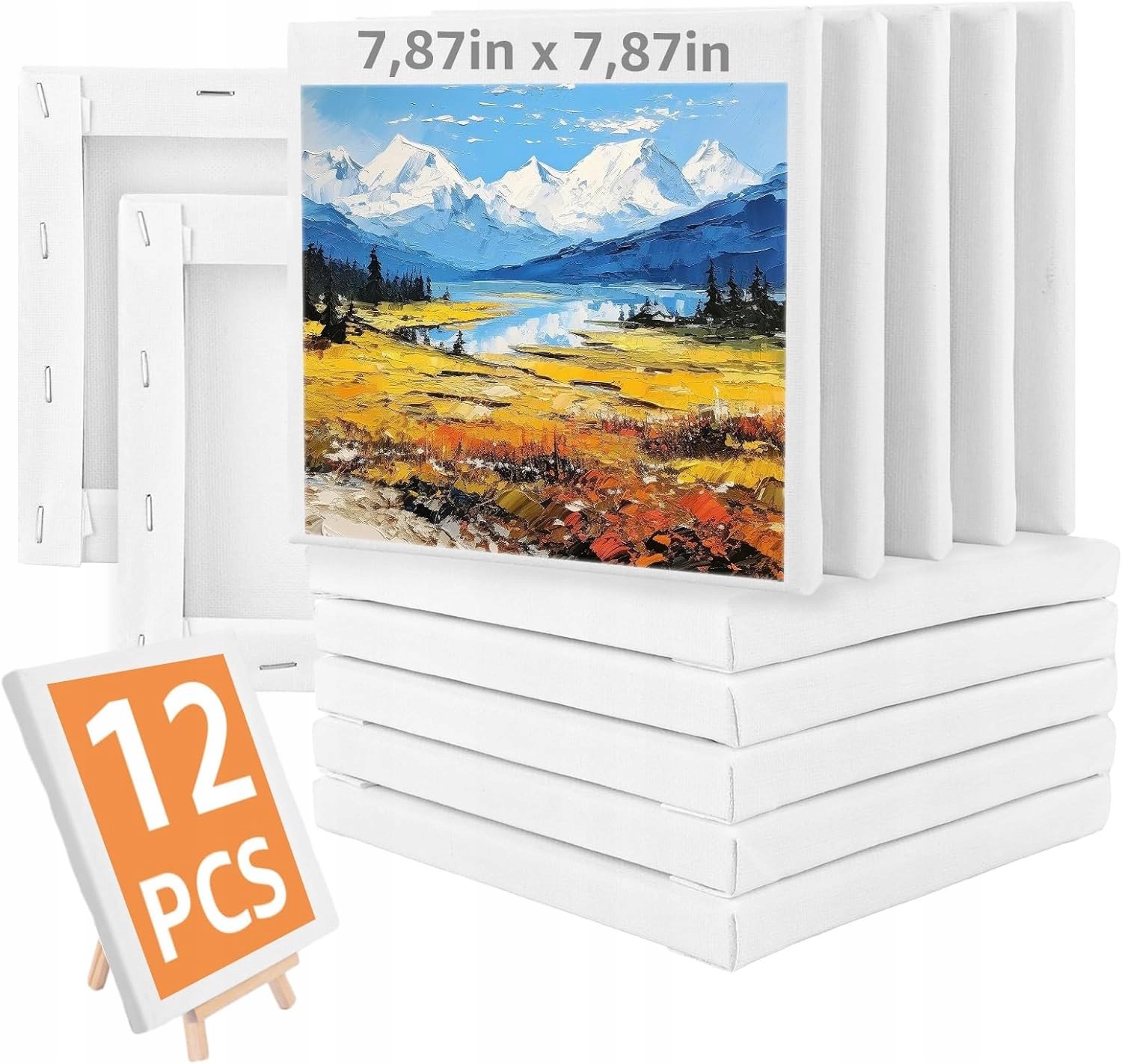 12 Stuks Schilderdoeken op Spieraam 20x20 cm
