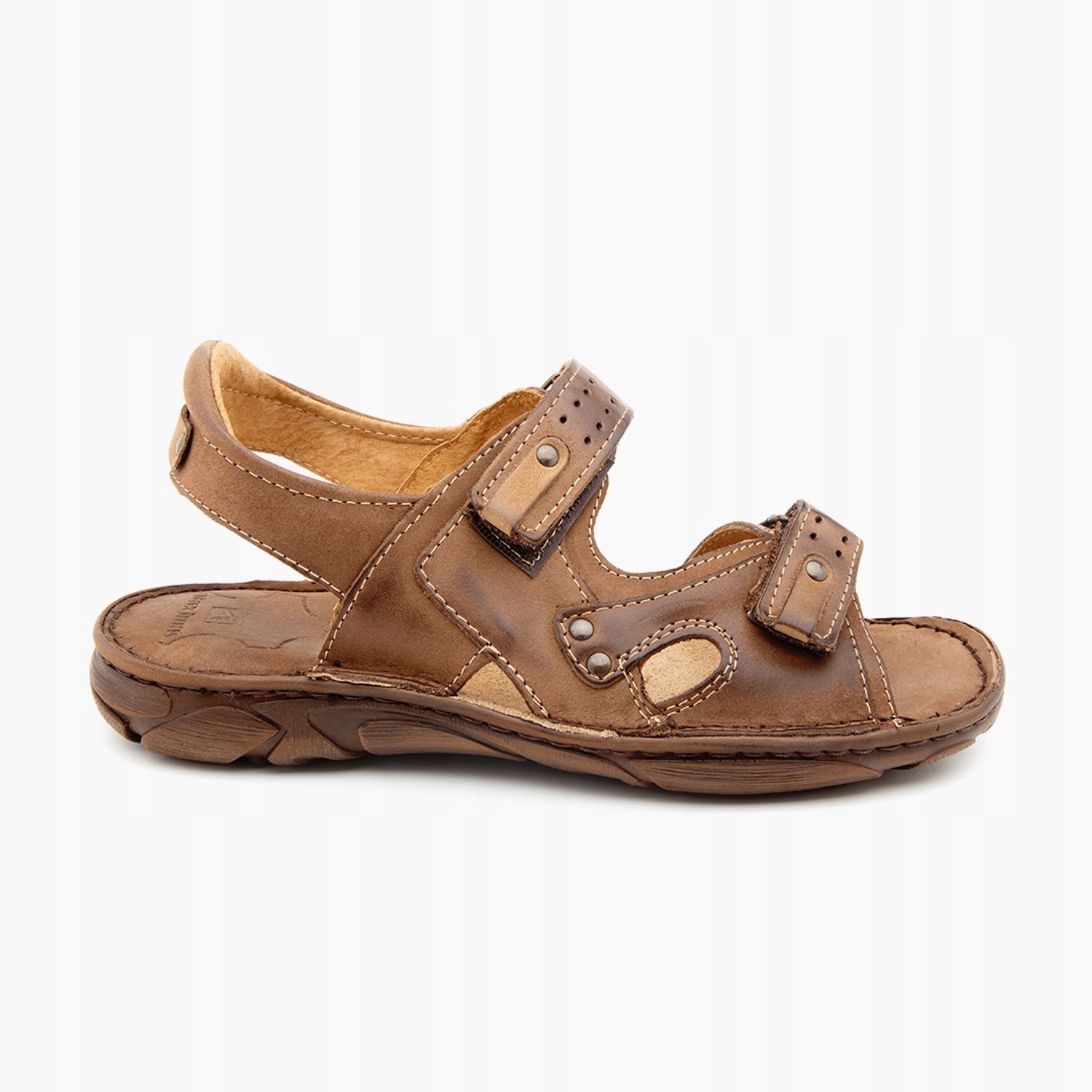 Maximus Heren Sandalen Leer Bruin