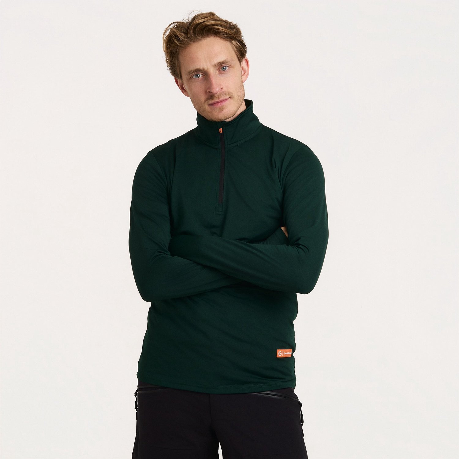 Gareth & Lucas - NEO Skipully Green - XL - 100% Gerecycled Polyester - Heren - Midlayer Sportshirt - Wintersport