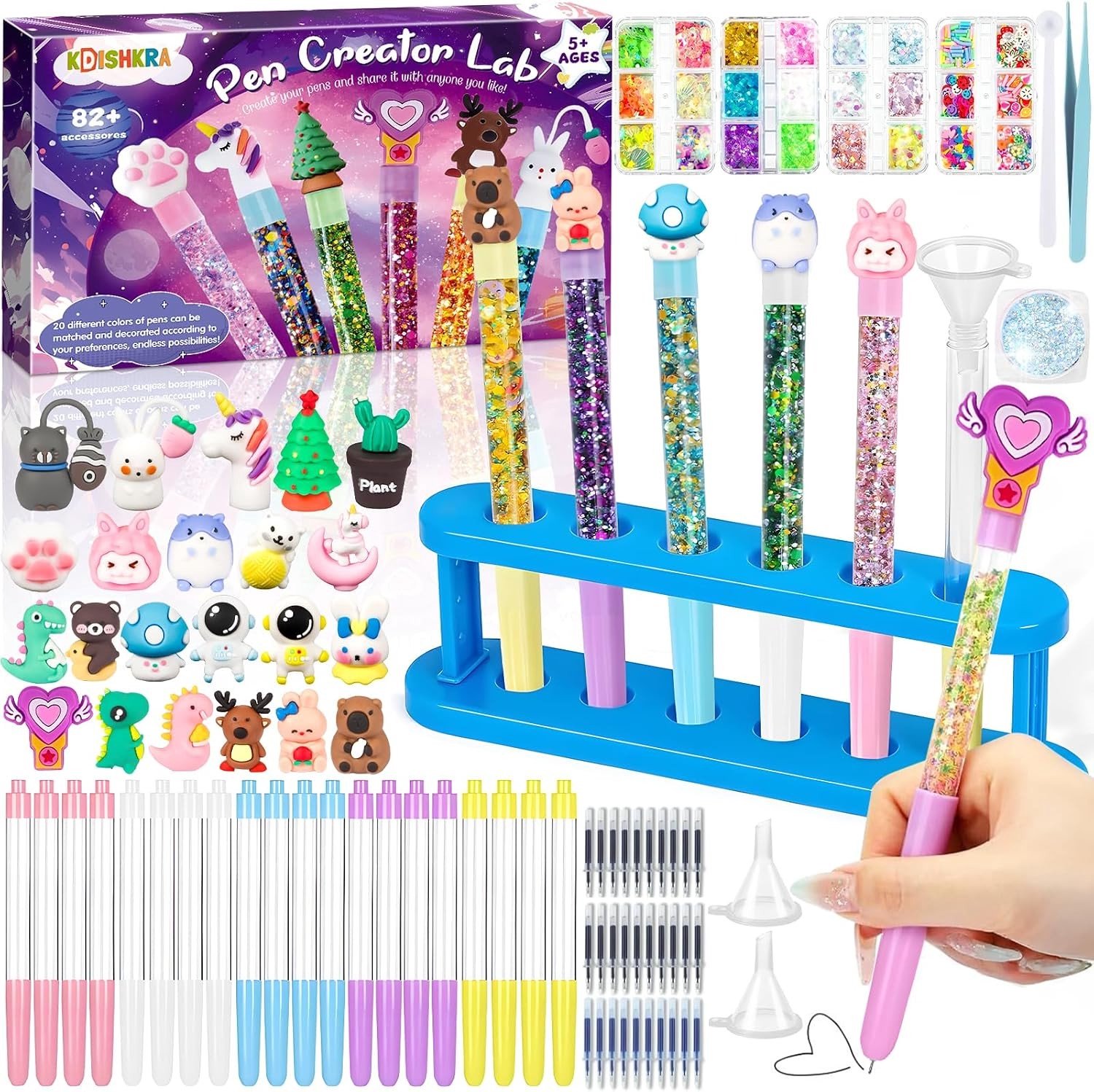 Doe-het-zelf Stiften Set - Multicolor - Voor Kinderen vanaf 5 Jaar - Creatieve Knutselset voor Pennen Maken - Voor Jongens en Meisjes