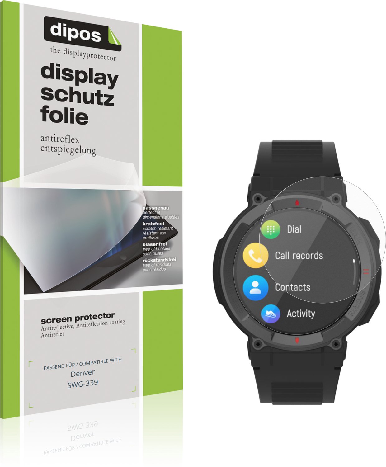 dipos – 6x Matte Beschermfolie geschikt voor Denver SWG-339 | Krasbestendige & antireflecterende Screenprotector Ultra-Thin