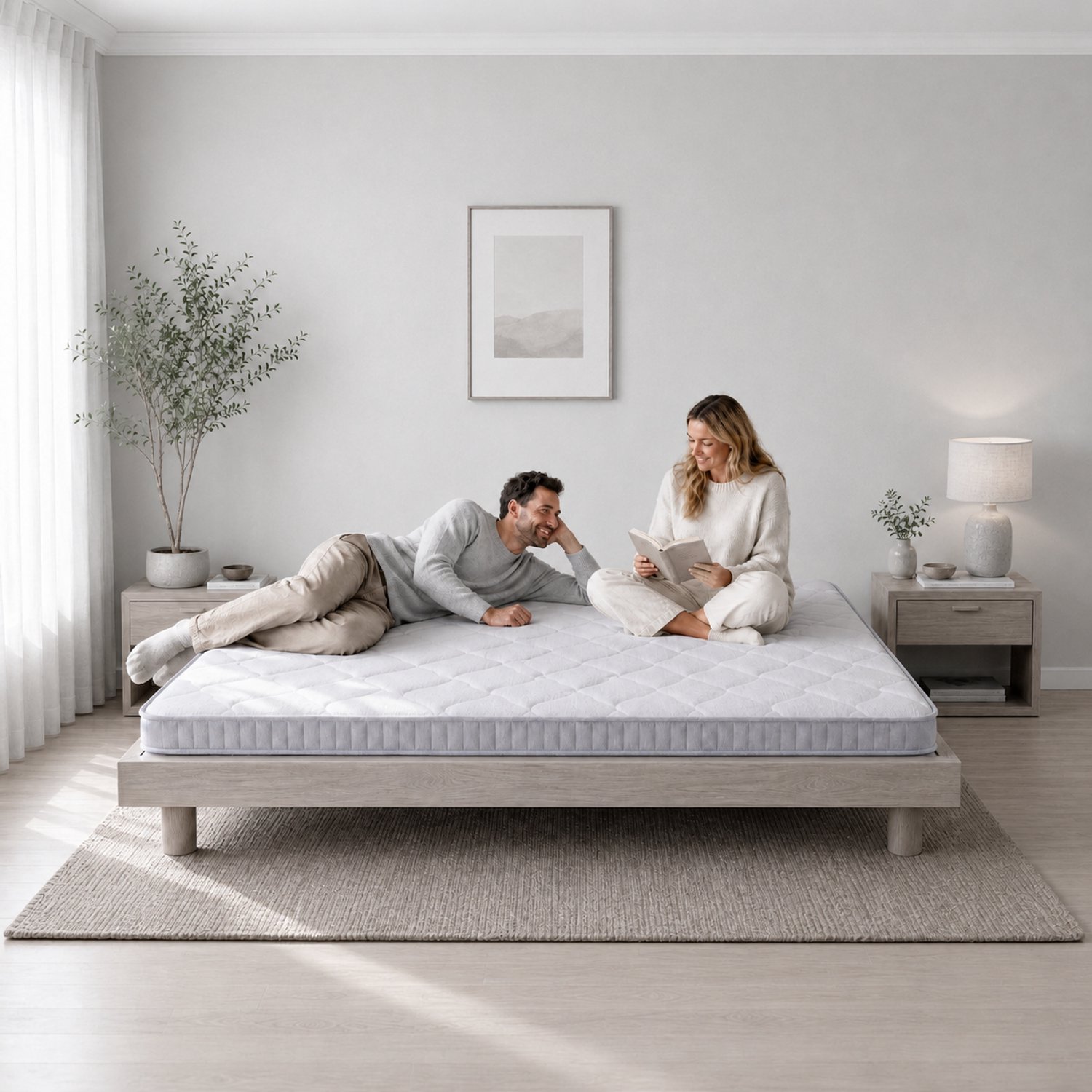 CHICFURN Pocketveringmatras 90x190x10 cm - 7 zones - H3/H4 - wit