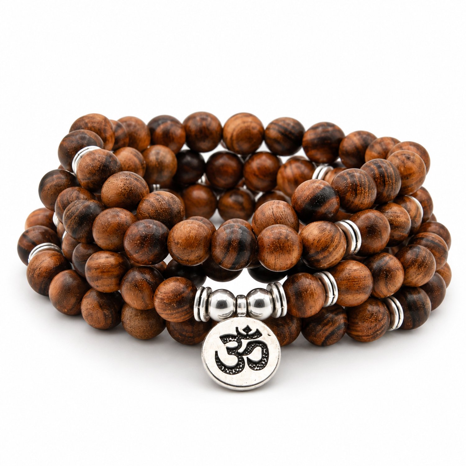 Marama Mala Ketting Agarhout - 108 Kralen - Ohm Hanger - Elastisch