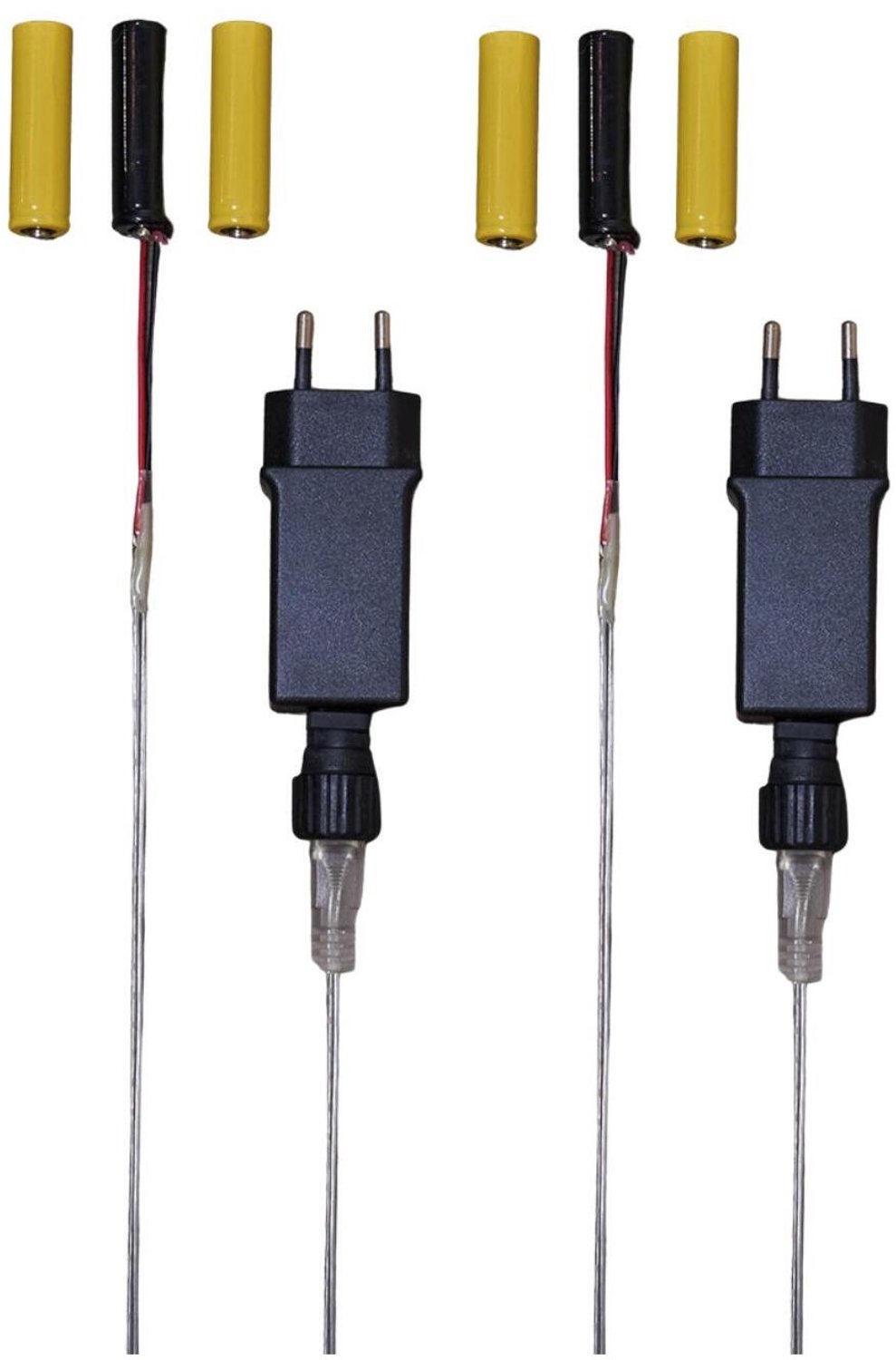 Batterijvervangers - voor 3x AAA batterijen - 2 apparaten - Batterij Eliminator - batterij adapter