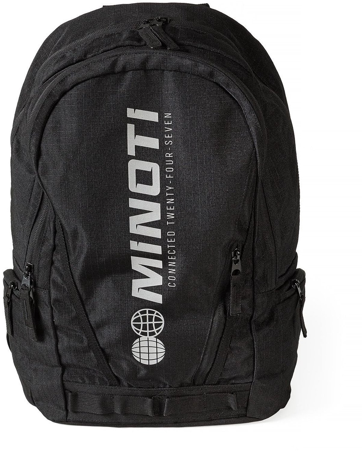Minoti schooltas jongen – grote Minoti-letters – ripstop – zwart