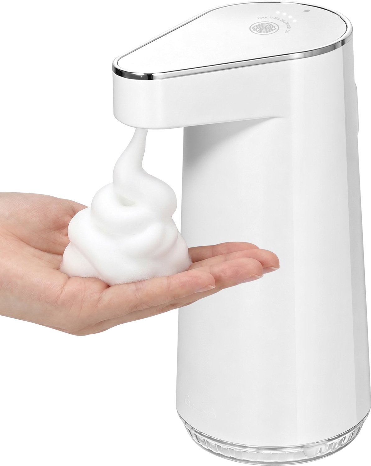 LOVHAUS Contactloze Zeepdispenser 350 ml - Infraroodsensor - Oplaadbaar via USB-C - Vrijstaand of Wandmontage - Wit