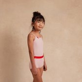 Ten Cate Basics organic cotton stretch spaghetti top happy deer pink 2-pack voor Meisjes | Maat 110/116