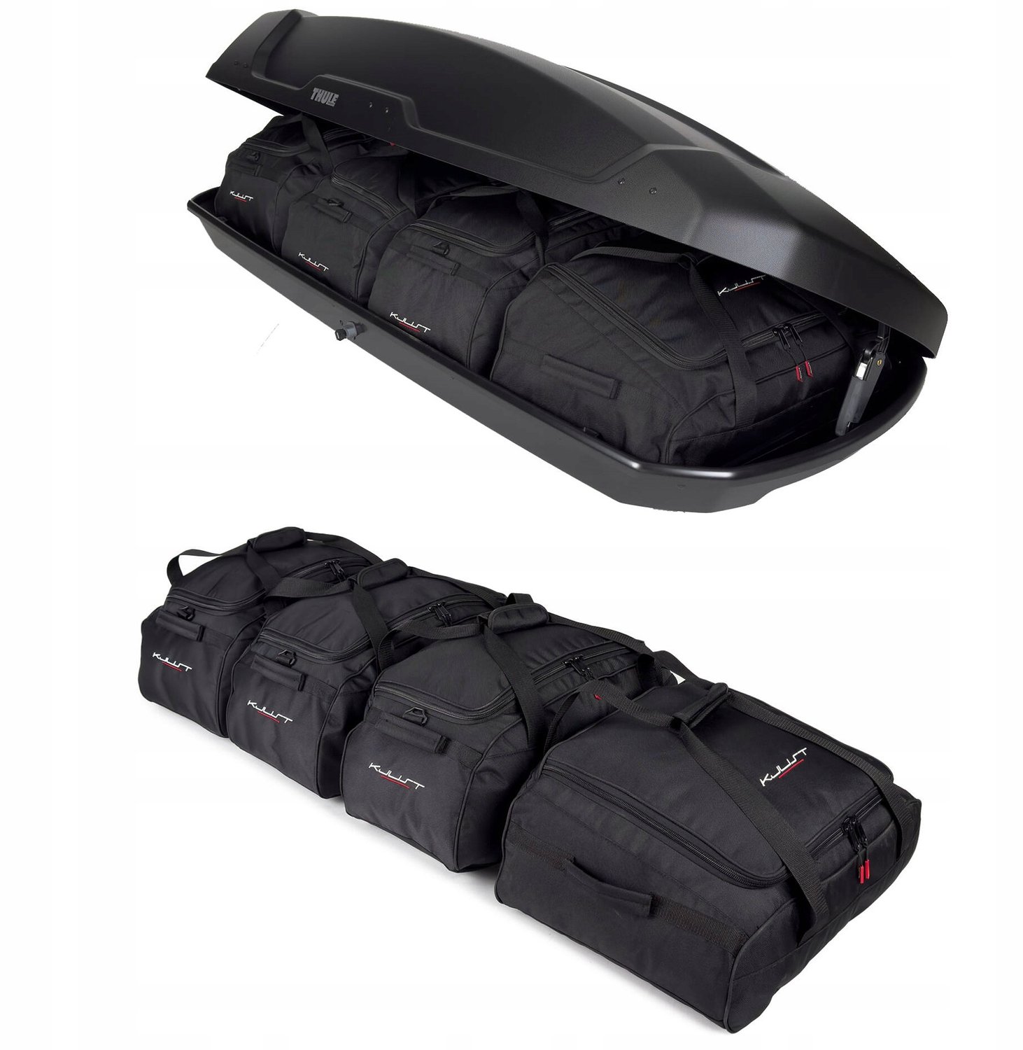 KJUST Tas Set voor Thule Force XT XL Dakkoffer - 4 Stuks