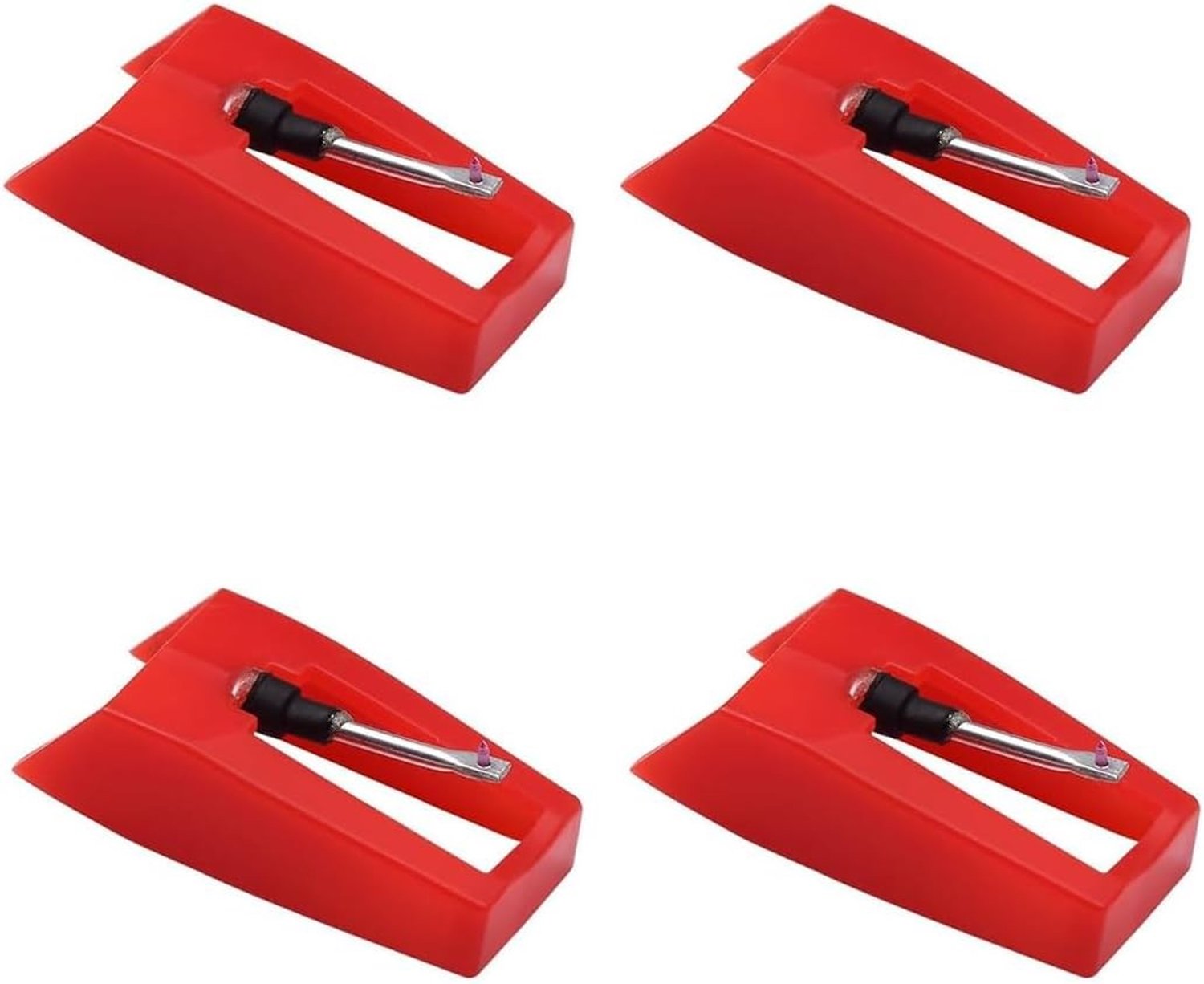 Set van 4 vervangende naalden voor platenspelers, nauwkeurige stylus voor optimale geluidskwaliteit en luisterervaring