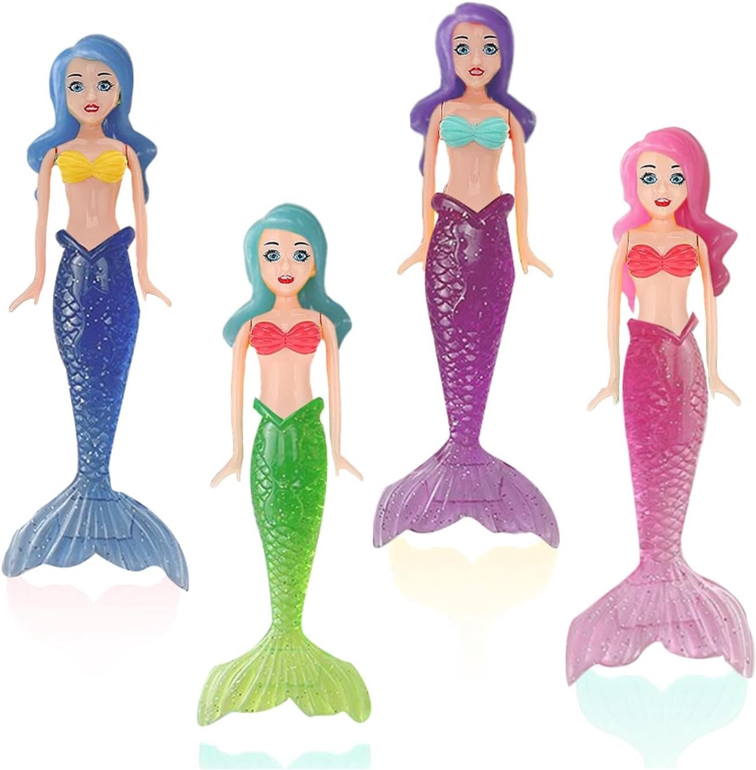 Diving Ringen voor Kinderen van 6 tot 10 Jaar - 4 Stuks Duik Speelgoed voor Meisjes en Jongens - Waterplezier voor in het Zwembad en Zomer Cadeau