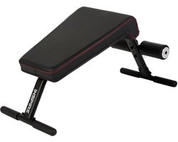Ab Bank Mini Crunch Bench - Compact Ontwerp - Staal En Naugahyde - Zwart - Core Trainer
