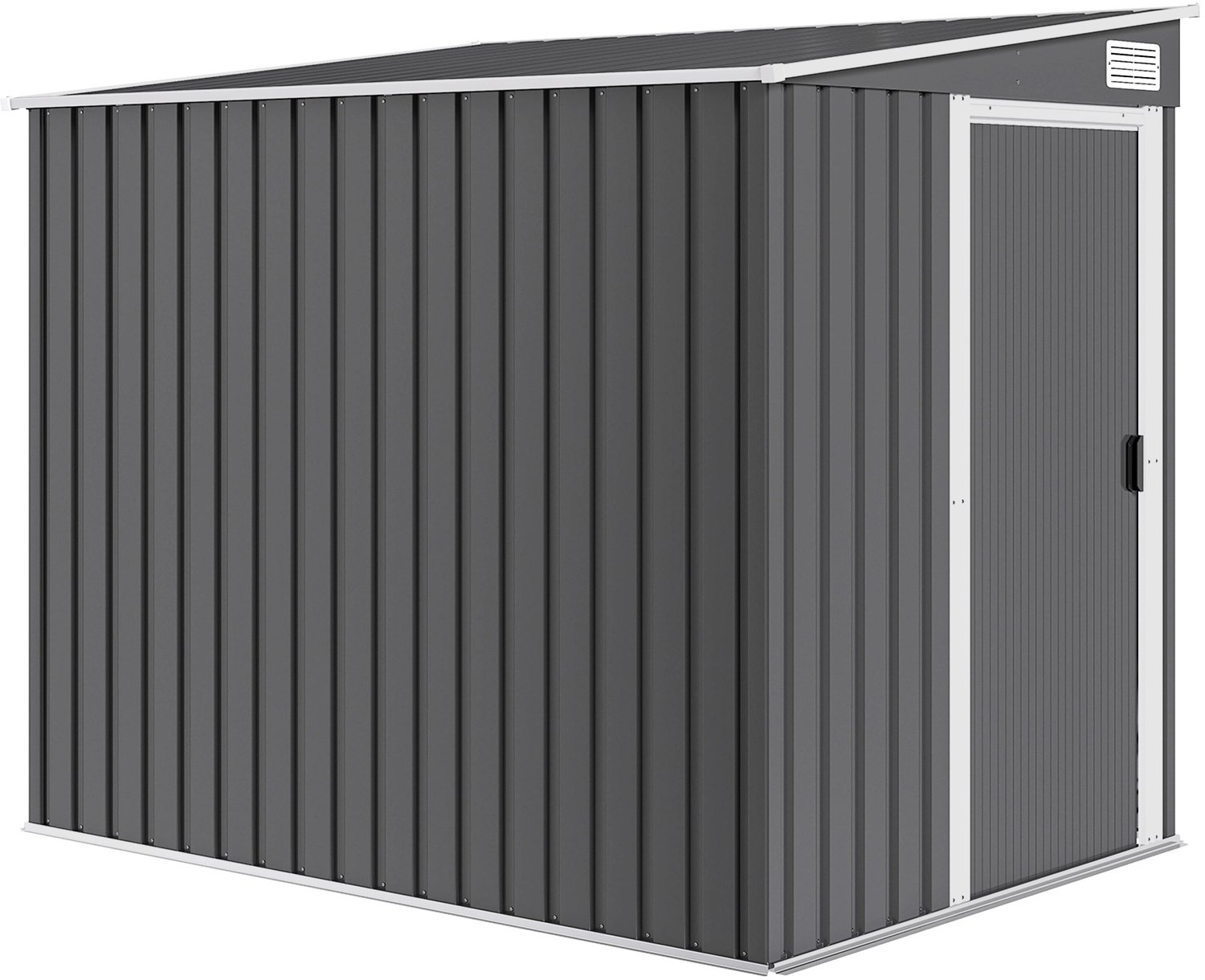 Sunona Tuinhuis - Met fundering, 2 verrijdbare planken en haken - 154 x 206,5 x 181 cm - Donkergrijs