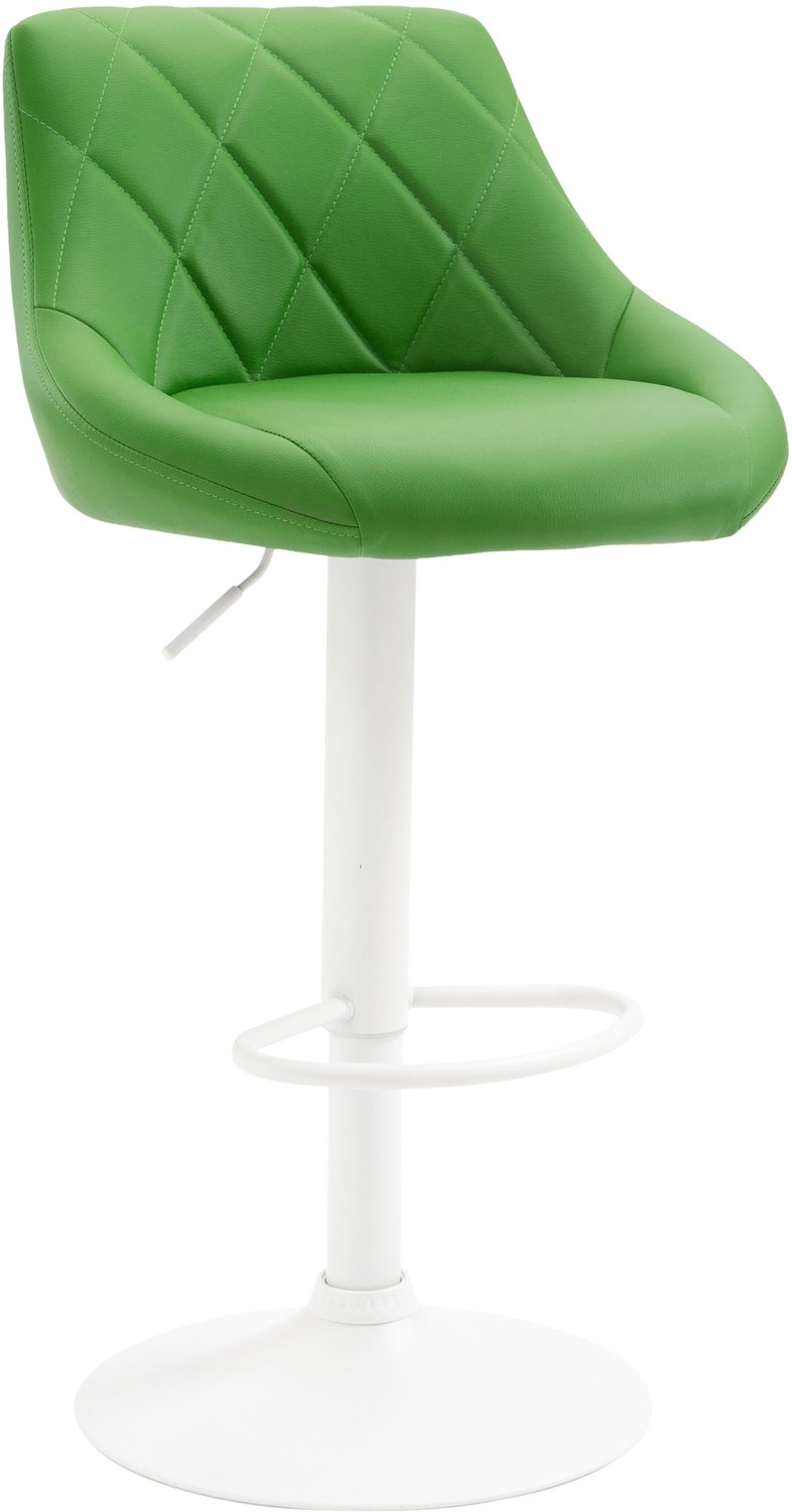 Luxe Comfort Barkruk - Kunstleer - Groen wit/groen
