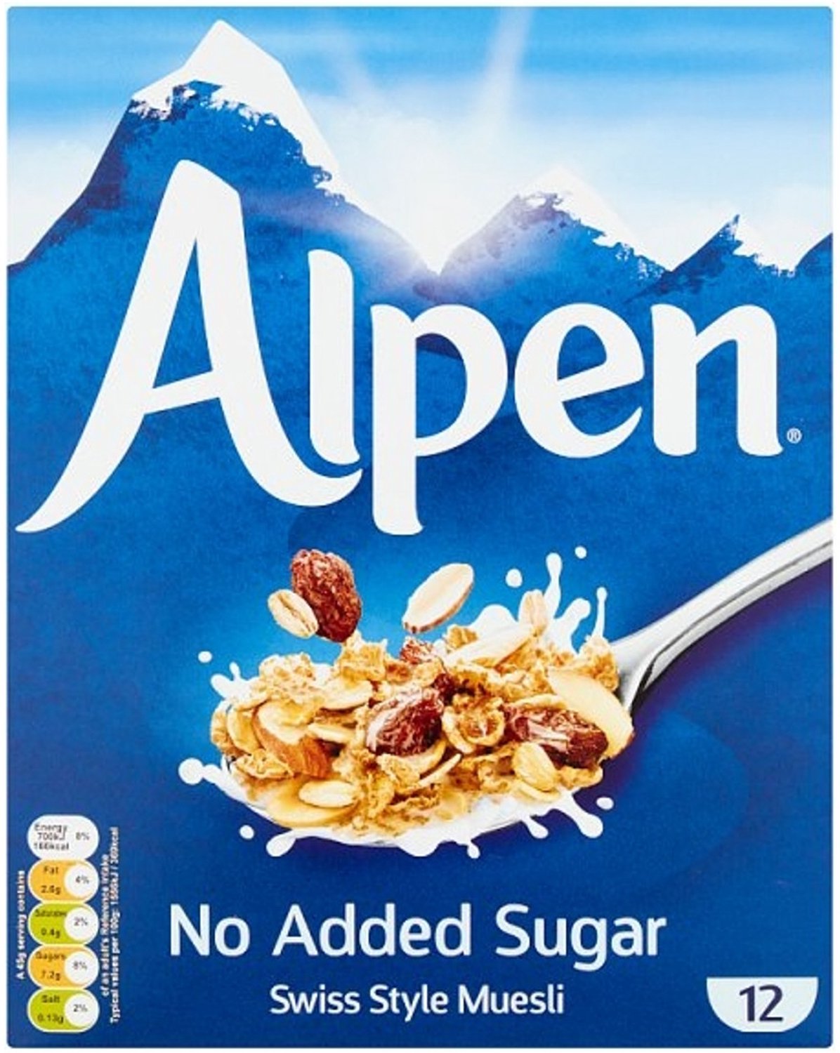 Alpen Muesli No Added Sugar - Ontbijtgranen - 6 x 550g