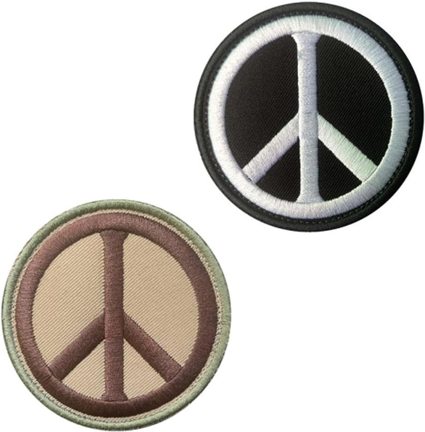 2 stuks vrede liefde grappige vlag patch afneembare patches met Borduurwerk applicatie tactische militaire patch voor kleding tassen honkbalpet jas vest rugzakken