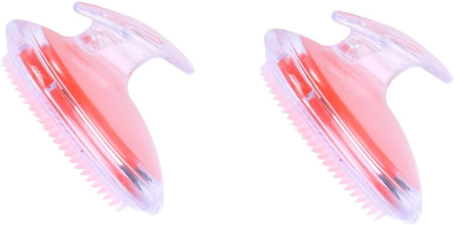 2 Stuks Pvc Hoofdhuidmassagekam - Hoofdhuidmassagetool Voor Het Netjes Houden Van Haar Oranje Ronde Borstel