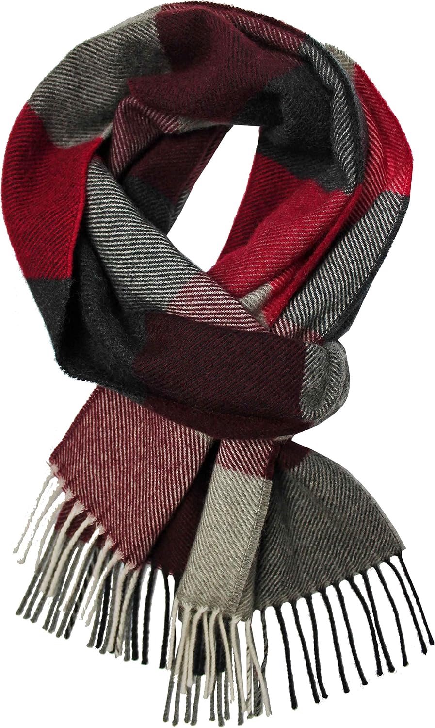 Geweven sjaal Karo modieus meerdere kleuren wol 180 x 30 cm Made in Germany