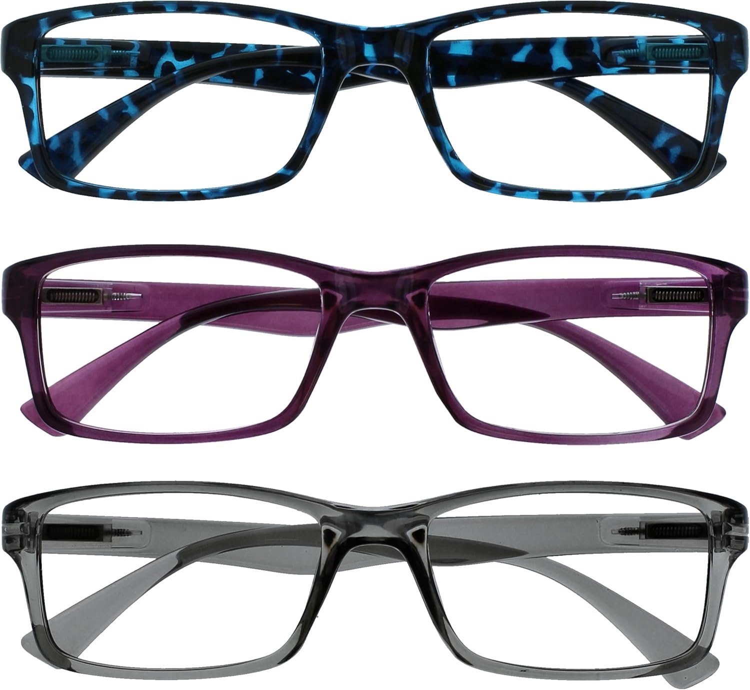 3 Stuks Lezers Blauw Purper Grijs Mannen Vrouwen RRR92-357 +3,00