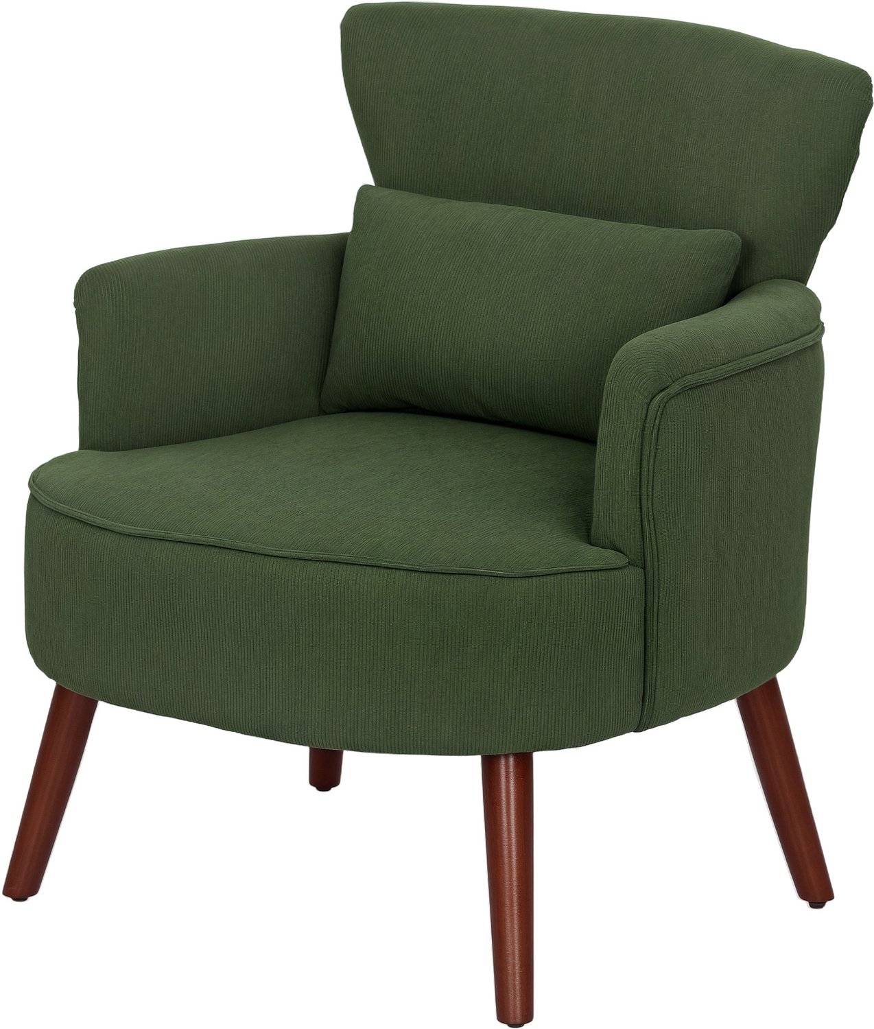 Fauteuil - met Lendenkussen - Moderne Gestoffeerde Accentstoel - Groen