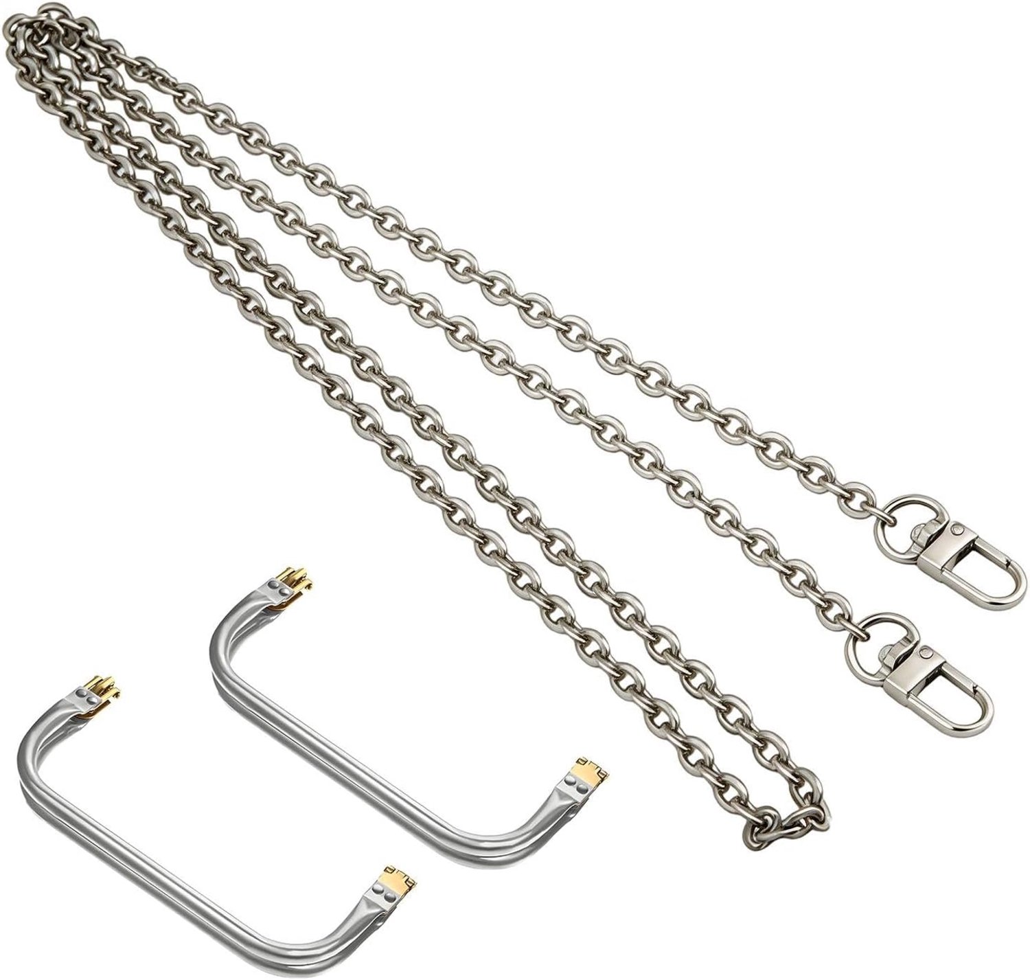 2 Handtas Accessoires Met Gehaakte Frame, 1 Messenger Vervanging Ketting, U-Vormige Handtas Met Geïntegreerde Handvat, Handgemaakte Diy Accessoires.