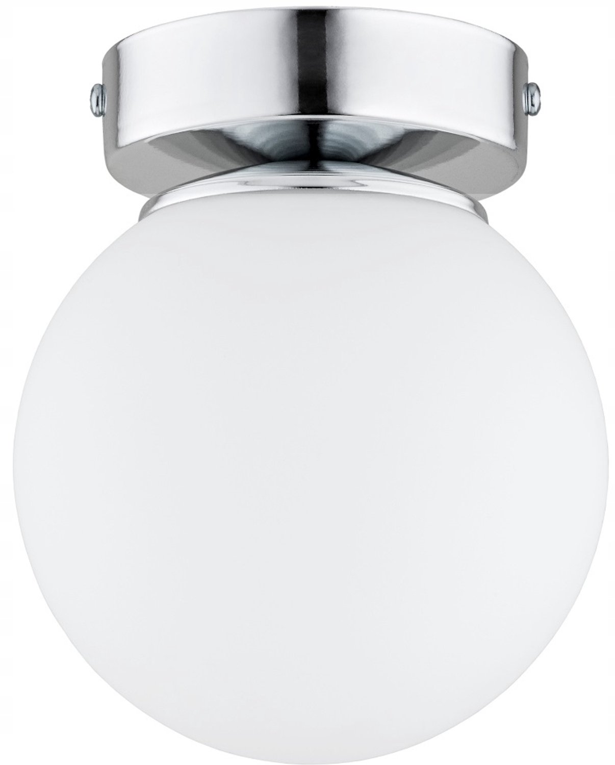 Milo Chrom Plafondlamp met Witte Glazen Bollen - E27