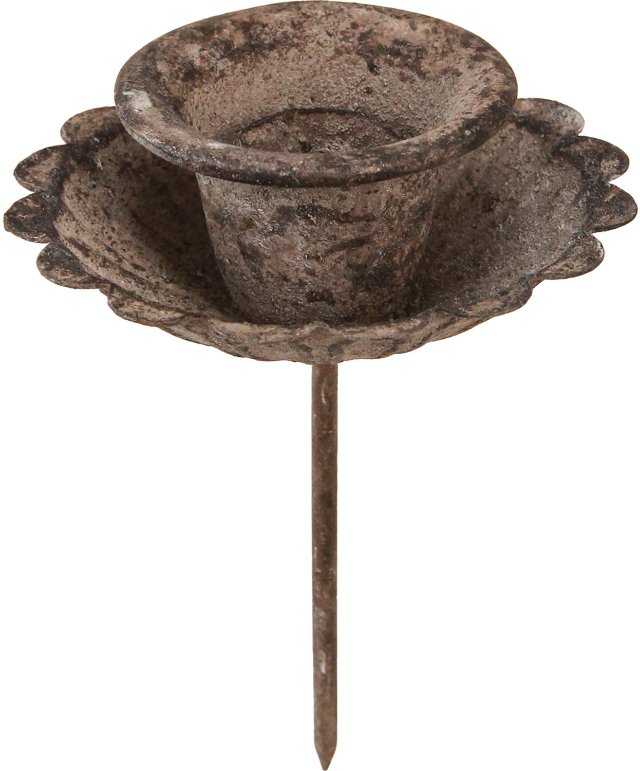 posiwio Vintage puntkaarshouder om in te steken Ø8,5cm H11,5cm 4st Bruin