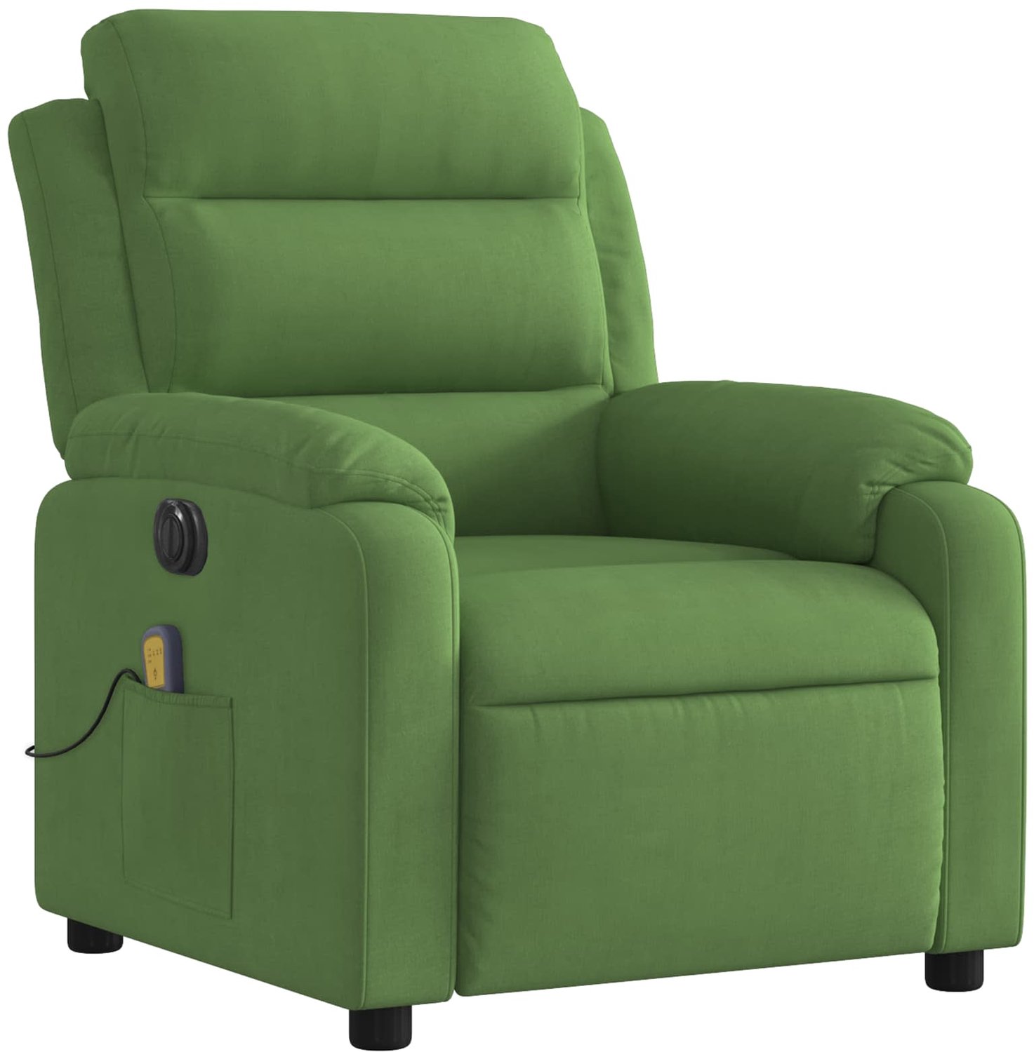 vidaXL Massagestoel - elektrisch - verstelbaar - fluweel - lichtgroen