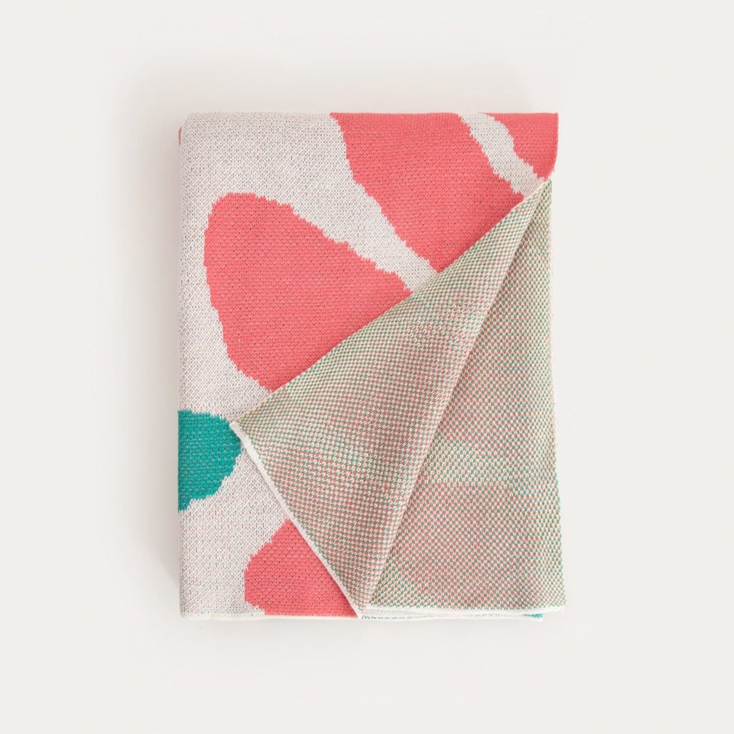 Homla Plaid | FELO | met kleurrijk bloemmotief | 130x170cm | 766152 roze