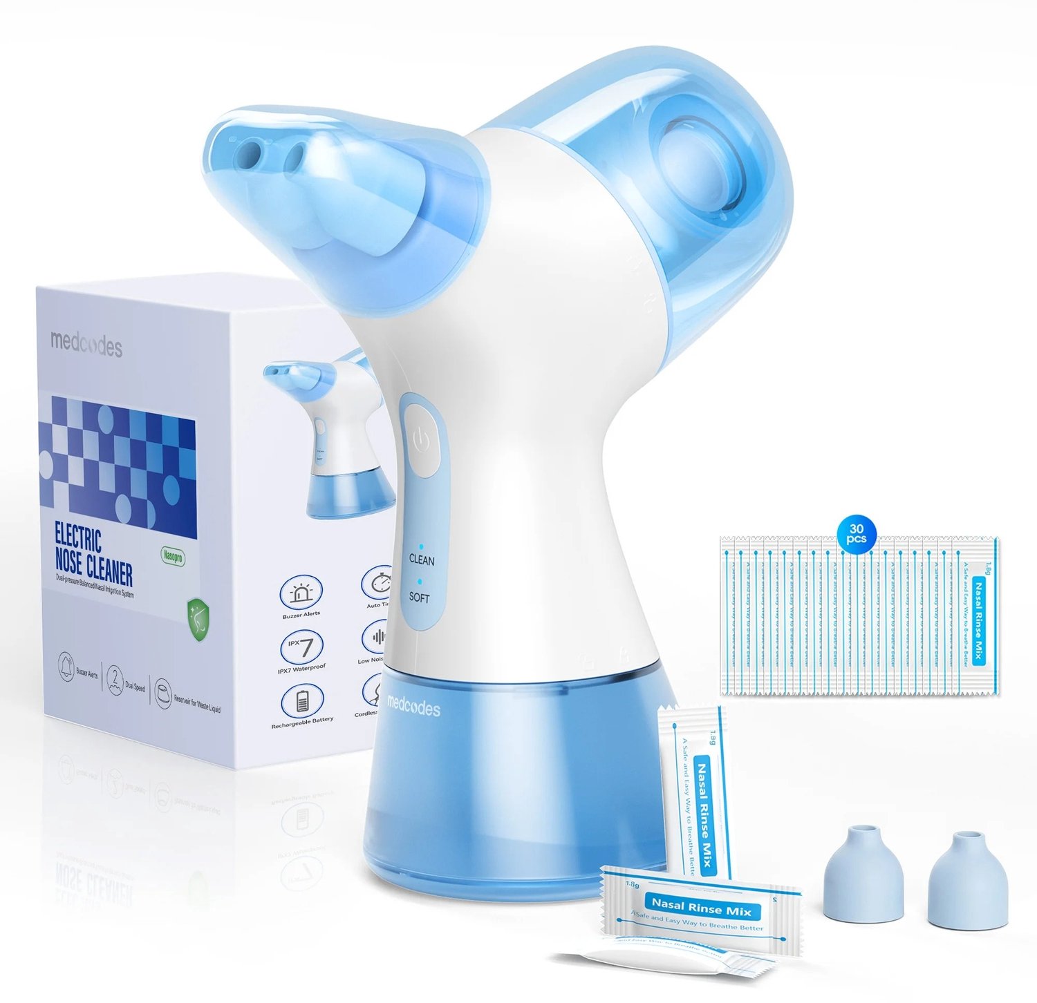 North Collective NasalFlow - Elektrische Neusdouche Volwassenen - Neusspoeling - Anti Allergie & Verkoudheid - Voorhoofdholte Ontsteking - Neusdouche Electrisch