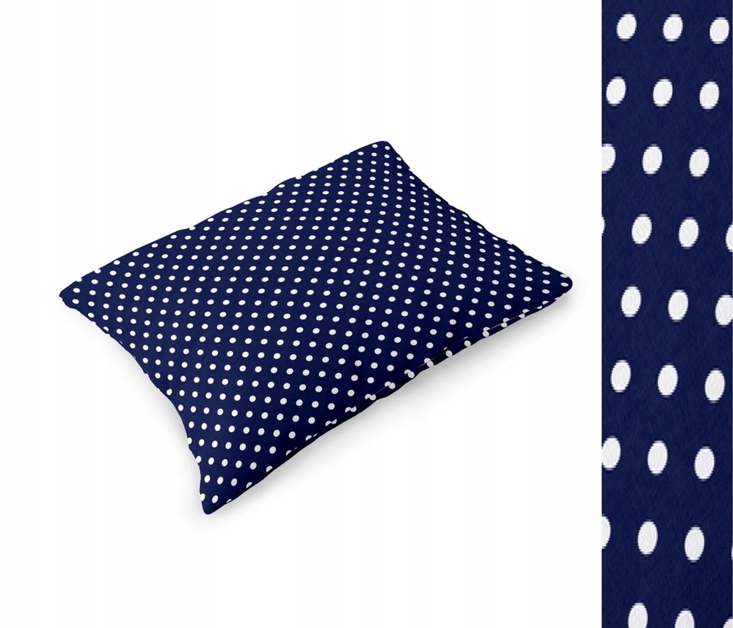 Kussensloop 70x80cm - 100% Katoen, Stijlvolle Stippen, Blauw/Wit