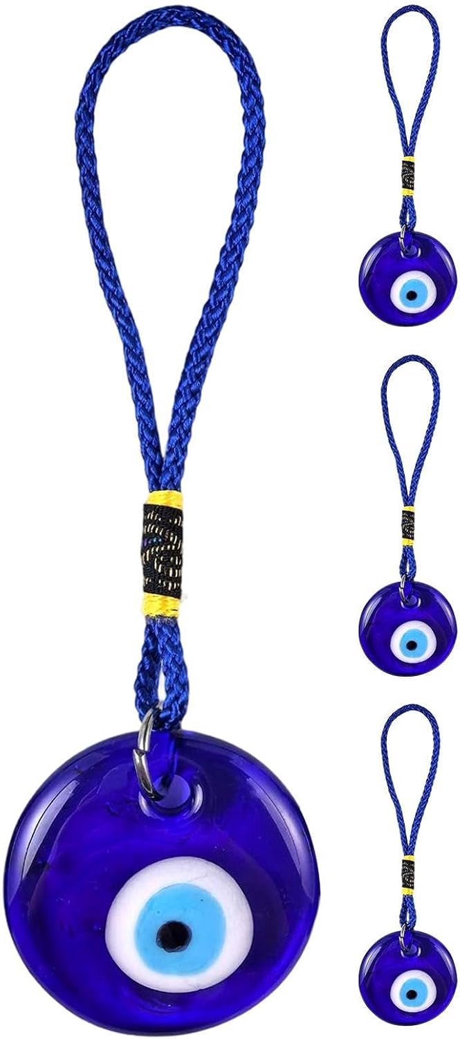 Boze Oog Hanger Set van 4 Glazen Decoratieve Geluksbrengers