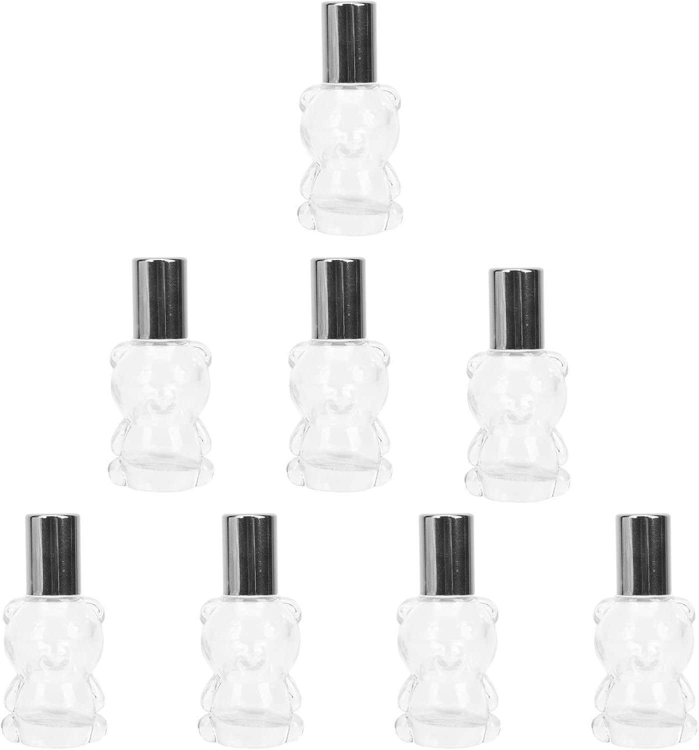 8 Stuks Transparante Kleine Beer Rollerfles Essentiële Flessen Lege Draagbare Parfum Subflesjes Duurzame Glazen Rollerfles Met Lekvrije Sluiting Compact Voor Reizen Aromatherapie