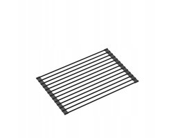myQ Rollmata Keukenmat Zwart Staal 39x25 cm - Flexibel & Duurzaam