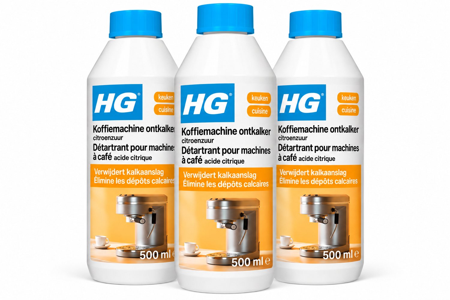HG Koffiemachine Ontkalker Citroenzuur - 3 x 500 ml
