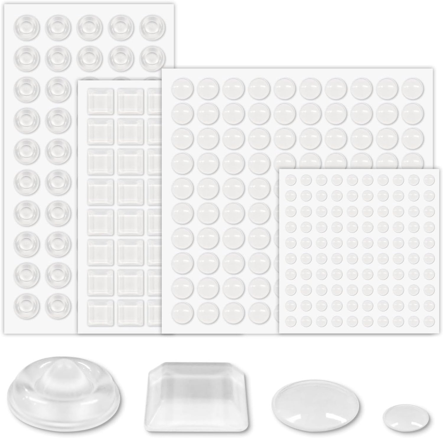 Bumper Pads 290 Stuks - Transparant Silicone - 4 Verschillende Maten - Bescherming voor Meubels en Glas - ShopVlot