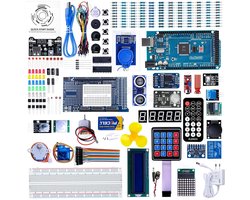 MEGA2560 R3 Arduino Project Starterkit - Inclusief handleiding, MEGA-R3 microcontroller en tal van elektronische accessoires