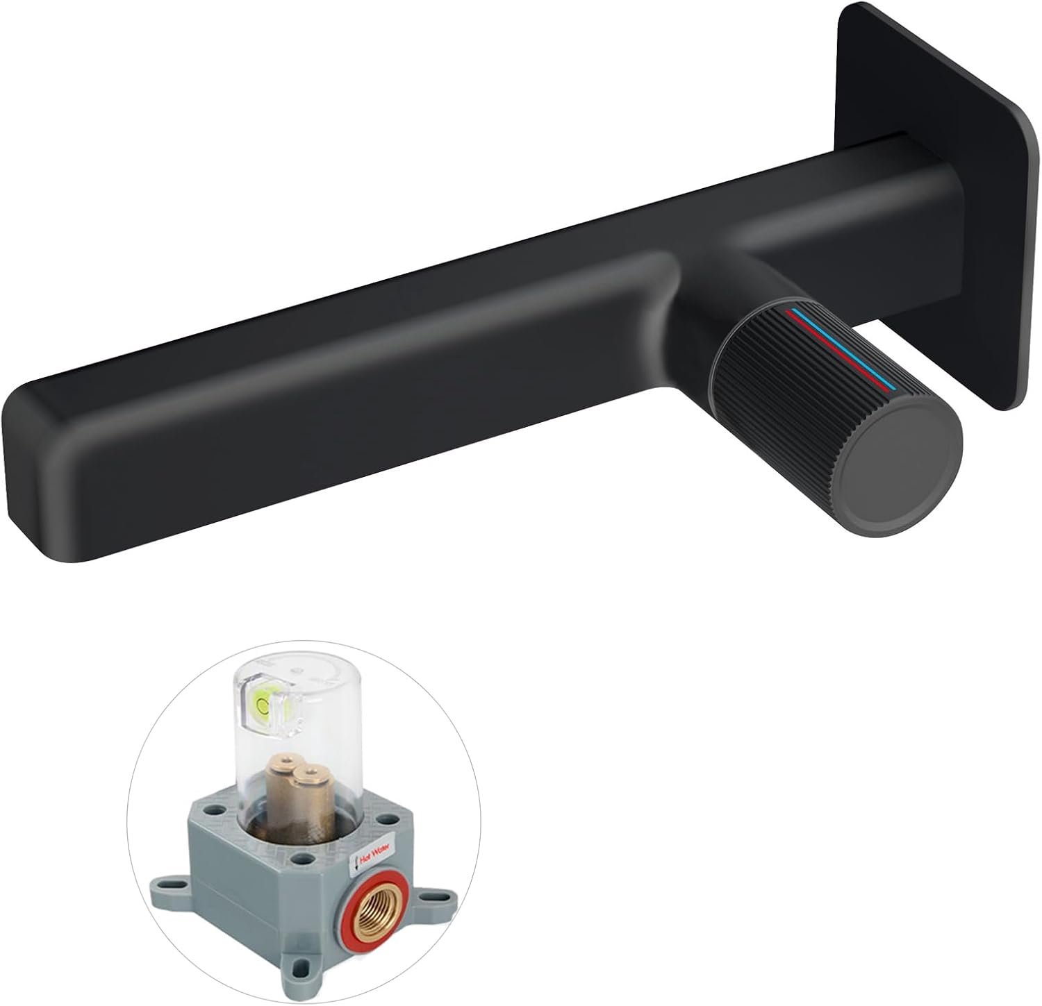 Washbasin luminaire recessed black - ShopVlot