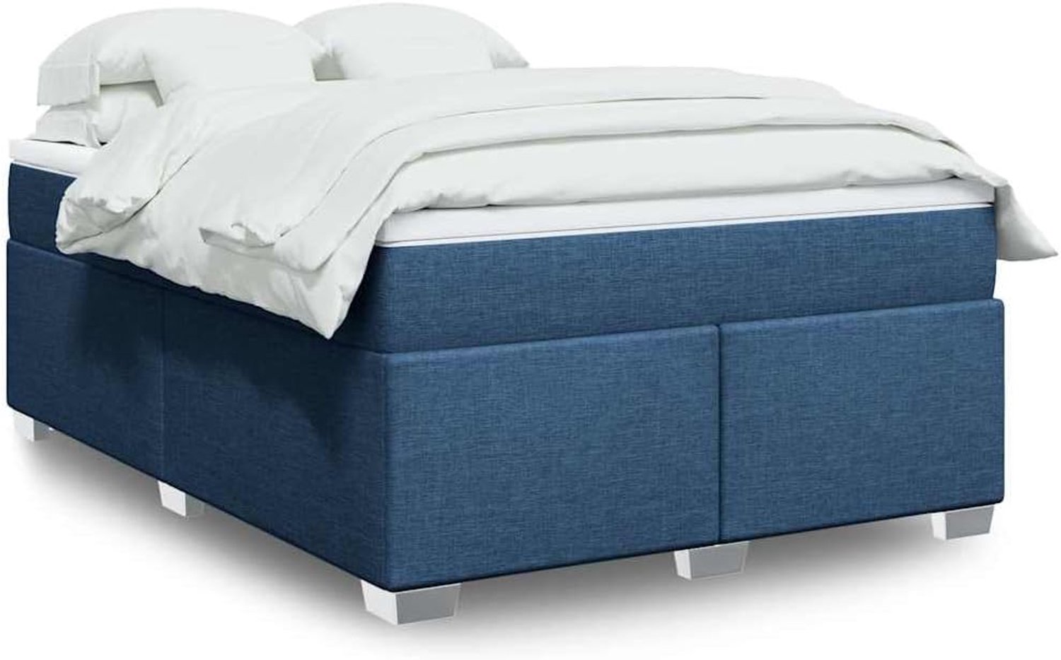 Pocketvering Boxspring 140x190 cm Blauw