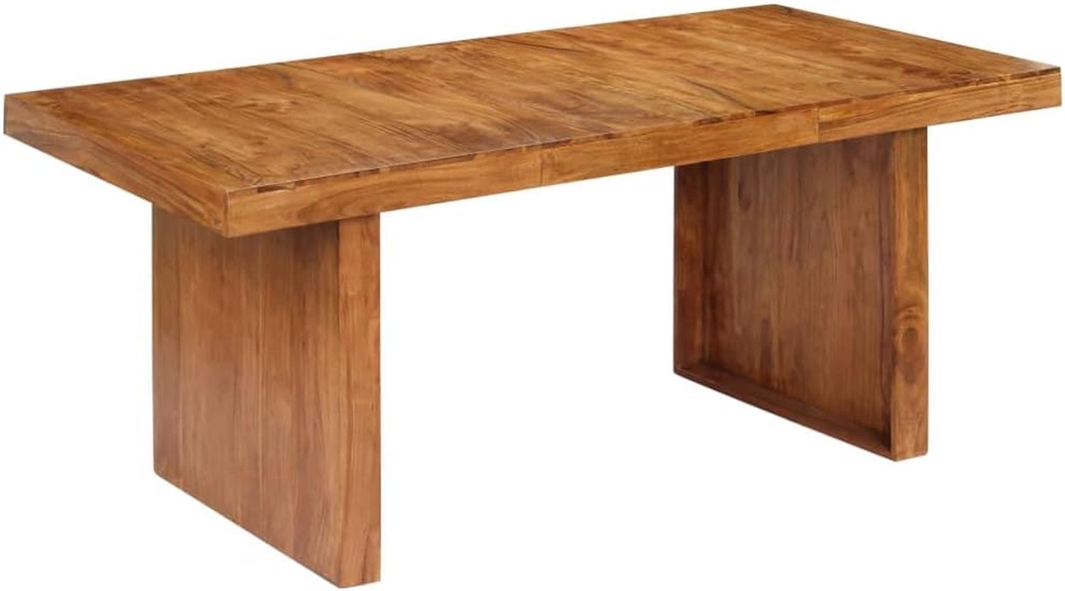 Houten eettafel massief hout acacia 180x90x75 cm met honingkleurige afwerking en vintage look voor de eetkamer
