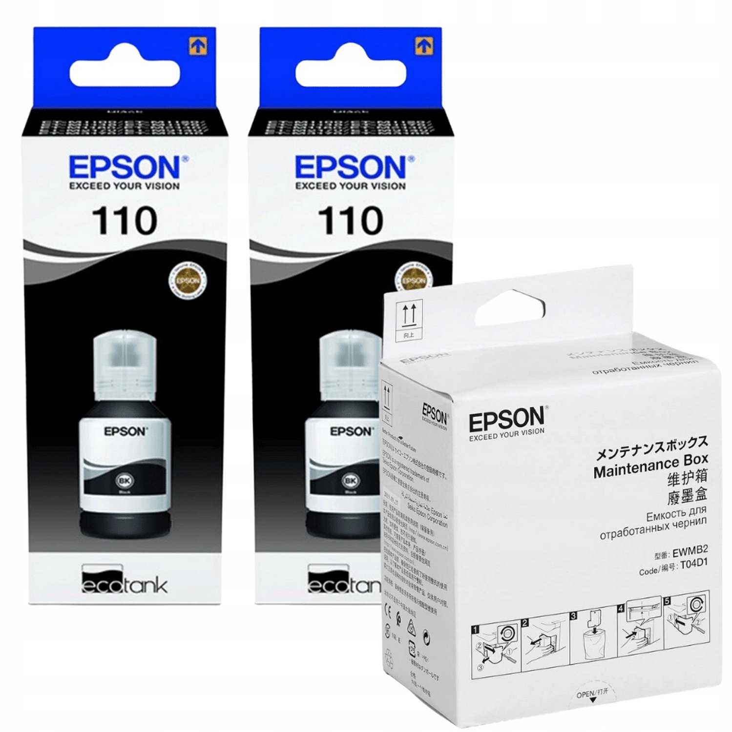 Epson 110 XL T03P1 Tusz + Maintenance Box T04D1 (2-pack)