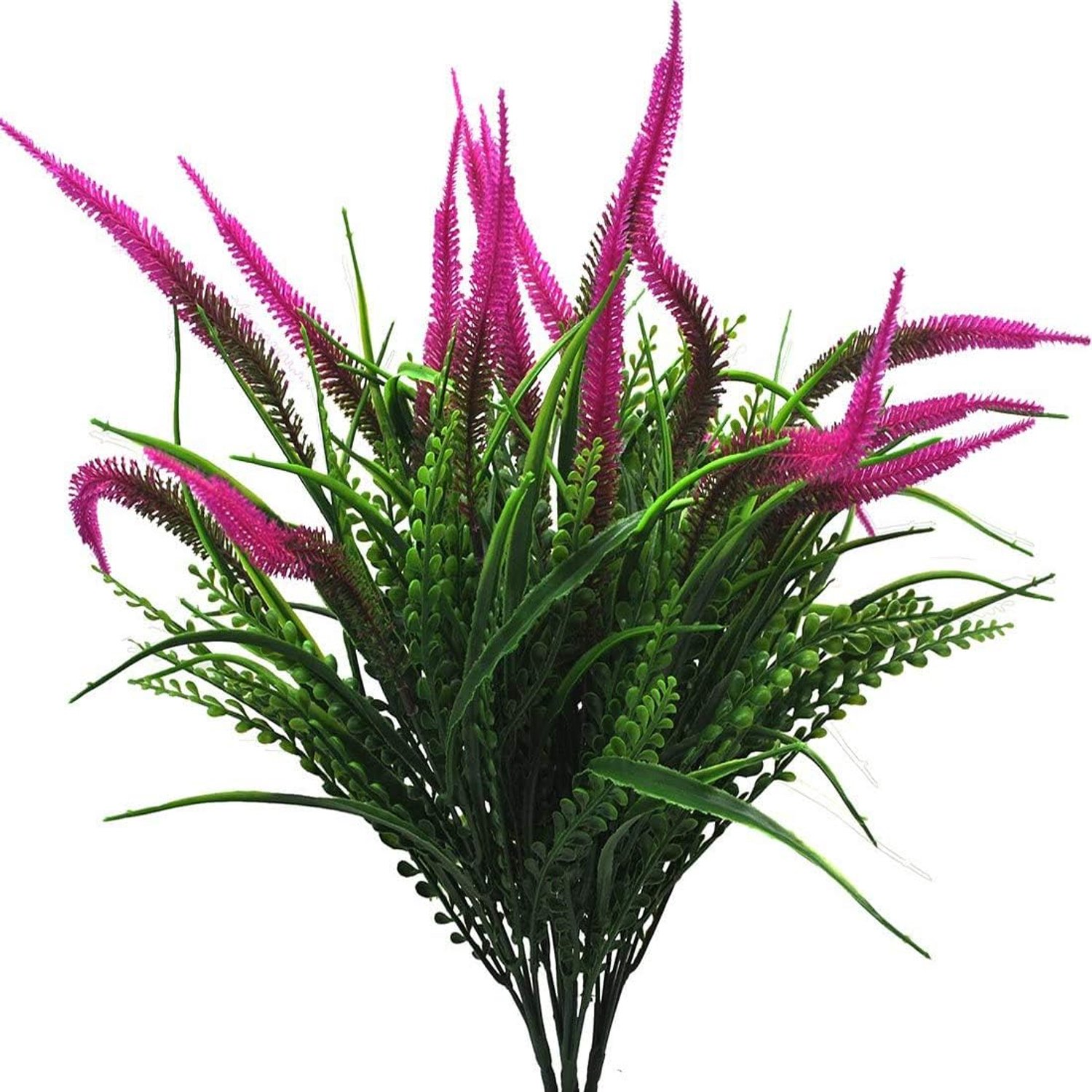 Kunstplanten Bloemen Nep Outdoor UV Bestand Planten Faux Plastic Groen Struiken Indoor Buiten Voor Home Decor 4 Stks