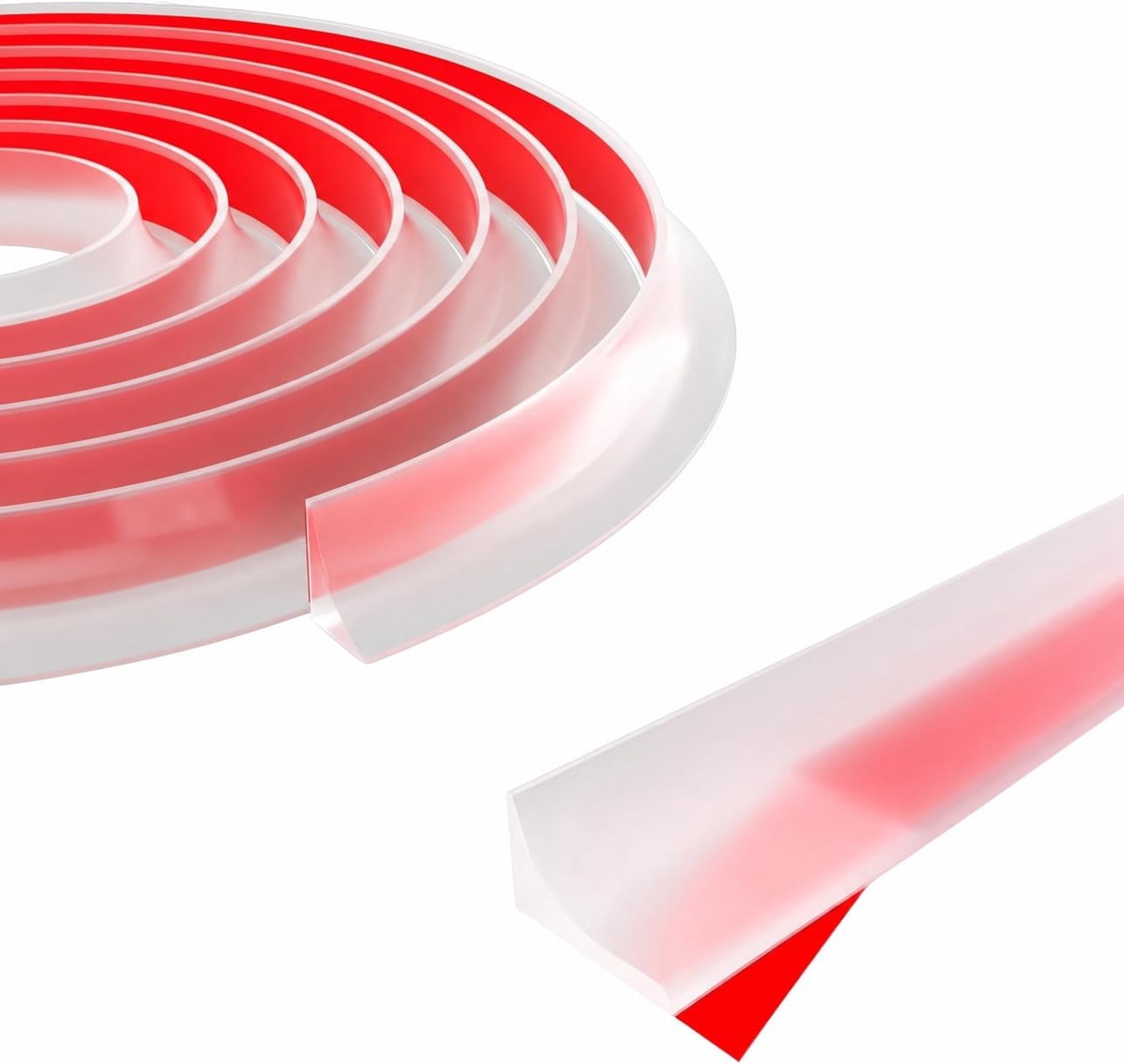 2M afdichtstrip douche, siliconen waterstopper, zelfklevend, helder