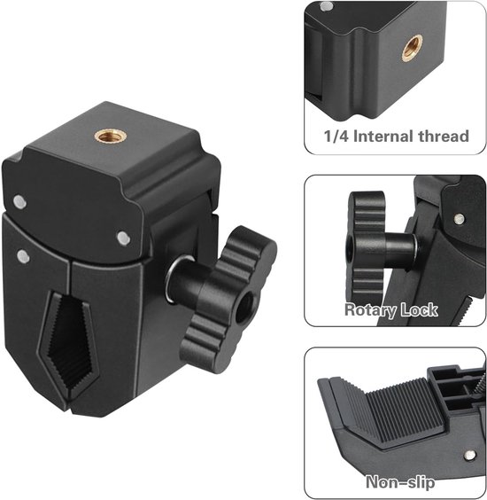 2 stuks Super Clamps met 1/4 inch binnendraad interface — afbeelding 3