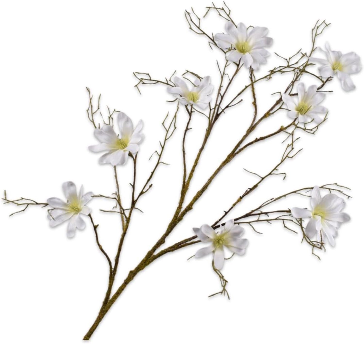 Kunstbloem Zijdenbloemen-Magnolietak, wit, 126 cm
