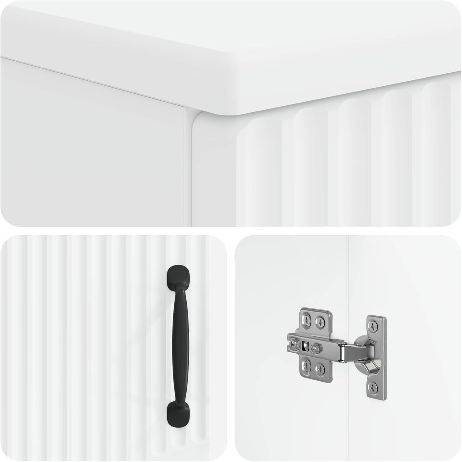 Badkamer opbergkast HOORN wit 30 x 31 x 77 cm houtmateriaal
