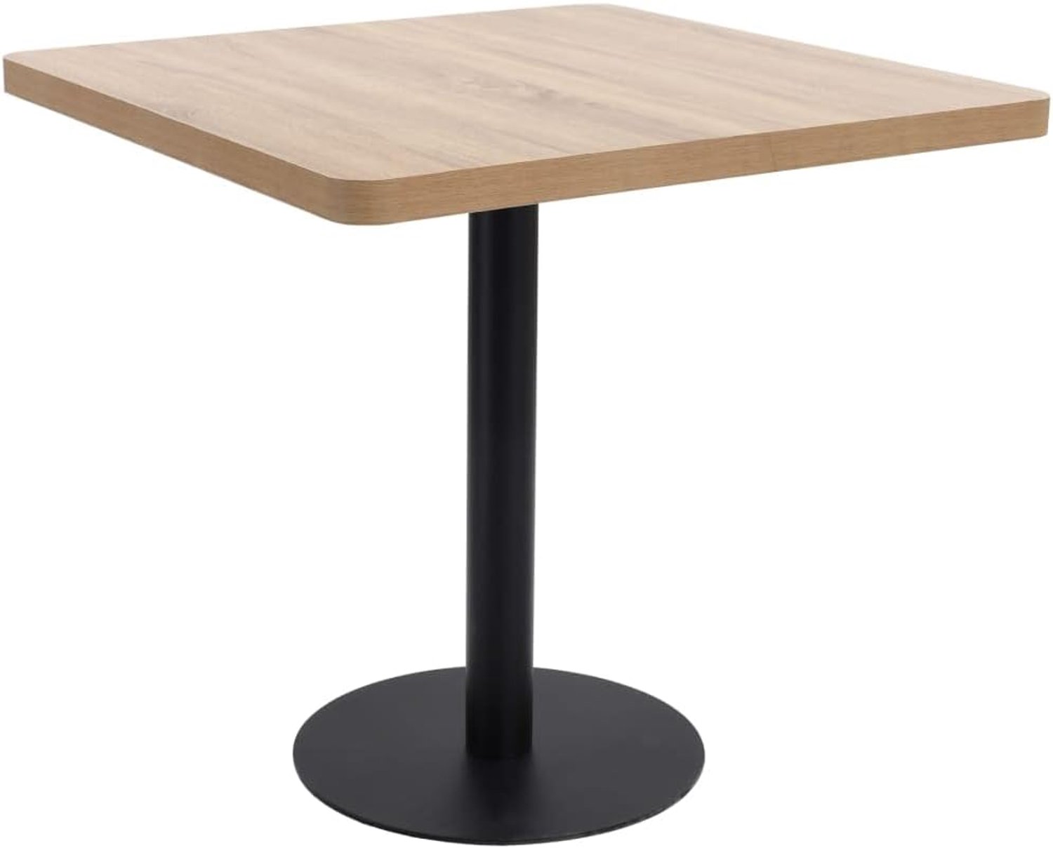 Lichtbruin, familietafel, bord voor keuken, 80 x 80 cm, MDF