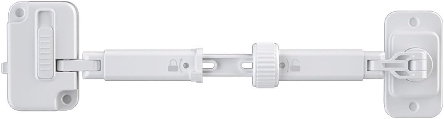 Set van 2 raamveiligheidssloten - Raamveiligheidssloten - Kindveilige raambegrenzers - Verstelbare veiligheidssloten - Raamveiligheidssloten - Wit - 155-185mm