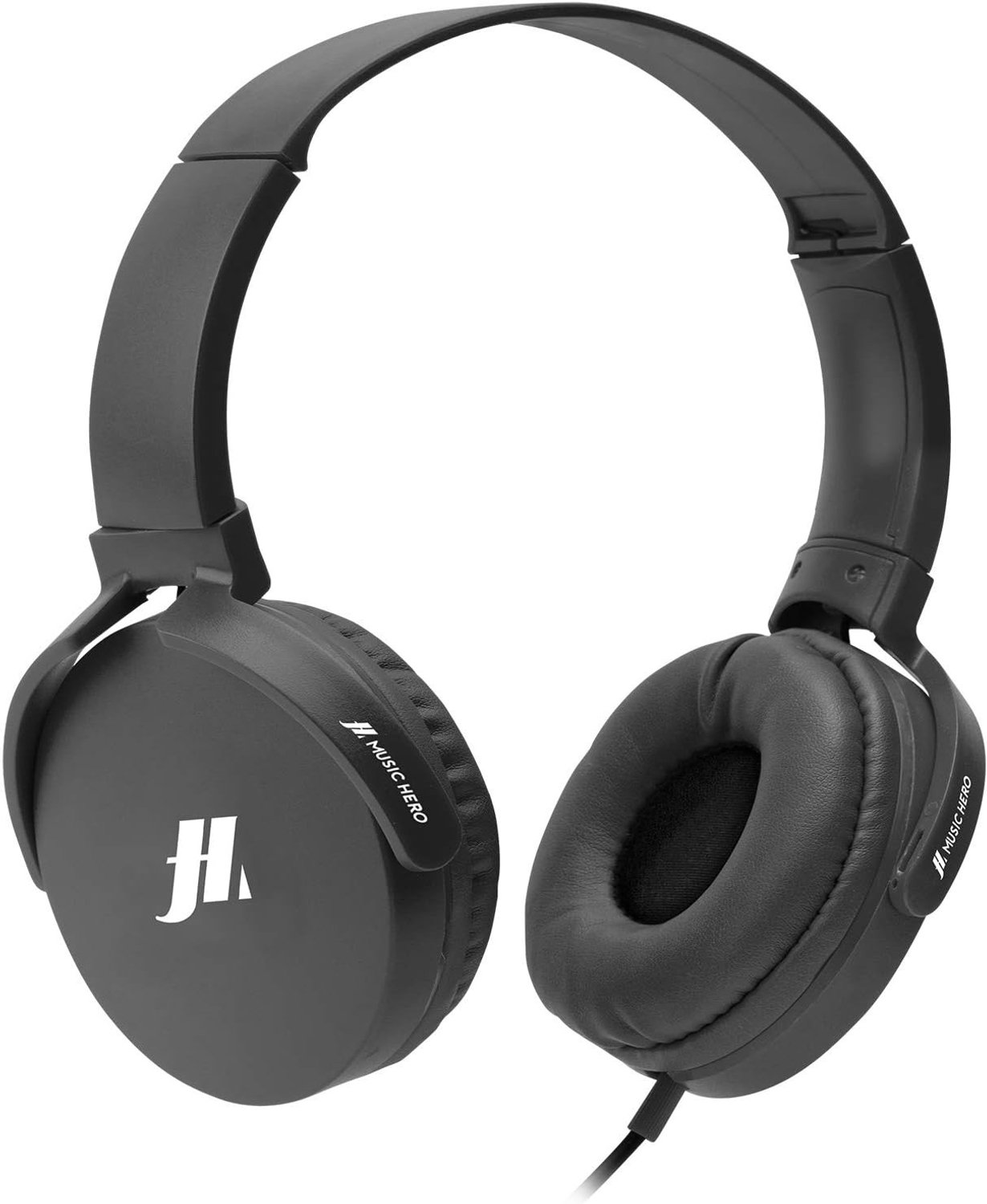 Hoofdtelefoon met Draaibare Oorschelpen - Zwart - 1,2 m Jackkabel - Comfortabele Pasvorm - Voor Smartphones en Tablets