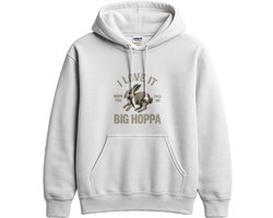 Kikkerliefde Hoodie – I LOVE IT WHEN YOU CALL ME BIG HOPPA – Dieren Outfit – Unisex Hoodie voor Dames & Heren – Leuk Cadeau